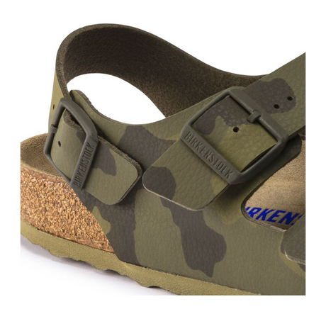 Birkenstock Milano Soft Footbed Backstrap Sandal (Men) - Desert Soil Camo Green Birko-Flor Sandals - Backstrap - The Heel Shoe Fitters