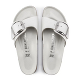 Birkenstock Madrid Big Buckle Narrow Slide Sandal (Women) - White Leather Sandal - Slide - The Heel Shoe Fitters