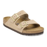 Birkenstock Arizona Soft Footbed Slide Sandal (Women) - Sandcastle Nubuck Sandal - Slide - The Heel Shoe Fitters