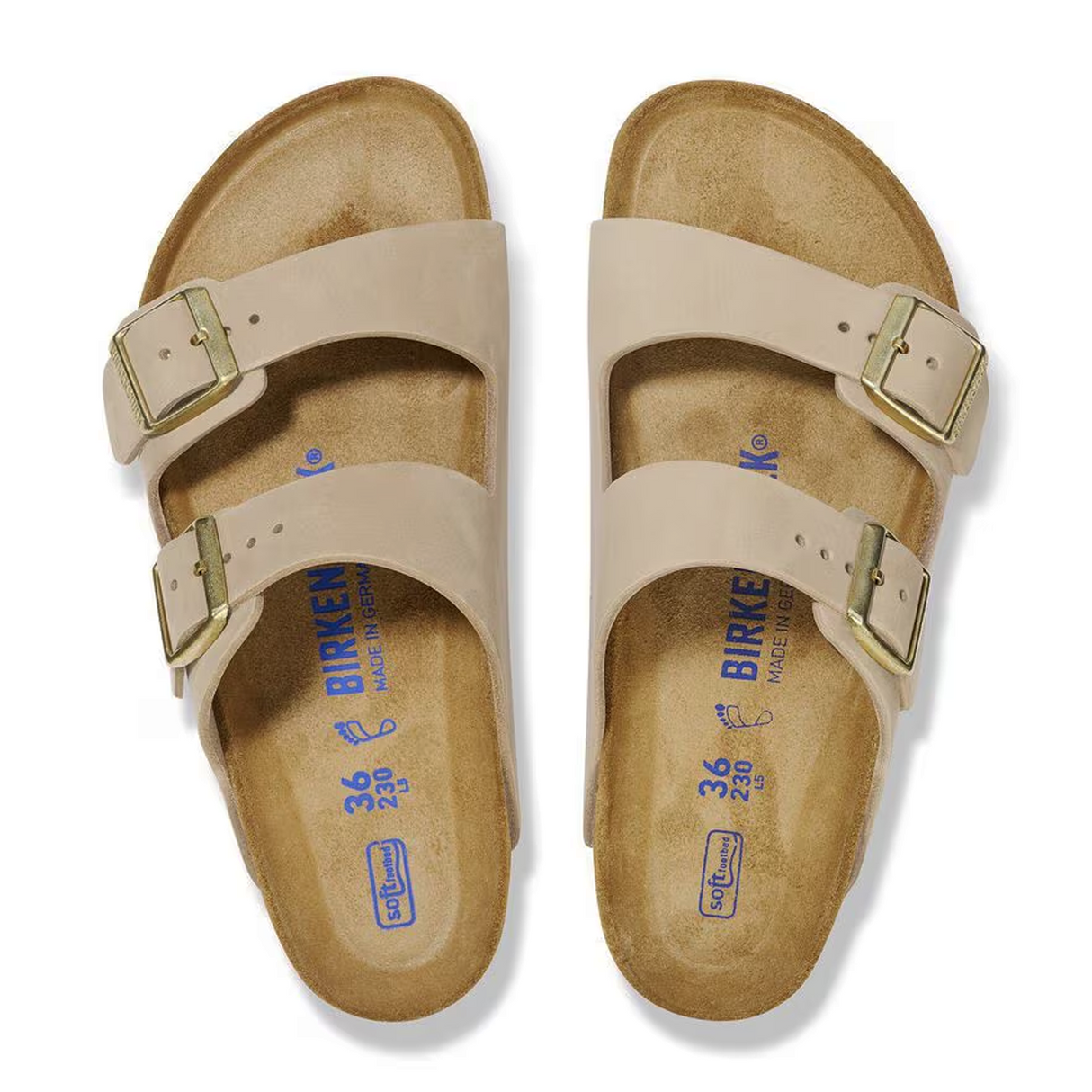 Birkenstock Arizona Soft Footbed Slide Sandal (Women) - Sandcastle Nubuck Sandal - Slide - The Heel Shoe Fitters