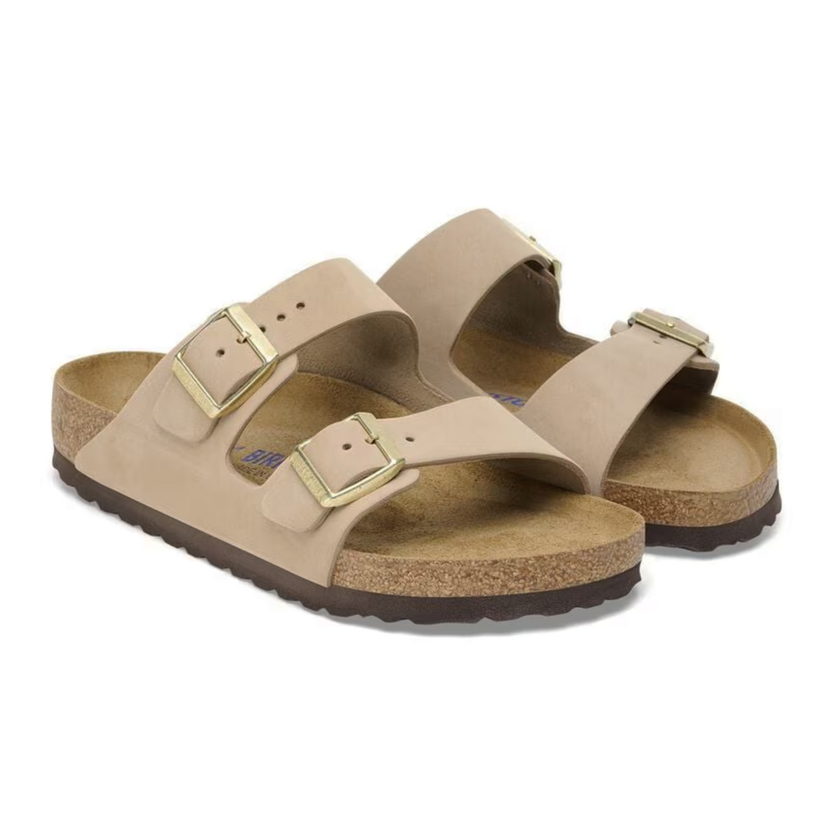 Birkenstock Arizona Soft Footbed Narrow Slide Sandal (Women) - Sandcastle Nubuck Sandal - Slide - The Heel Shoe Fitters