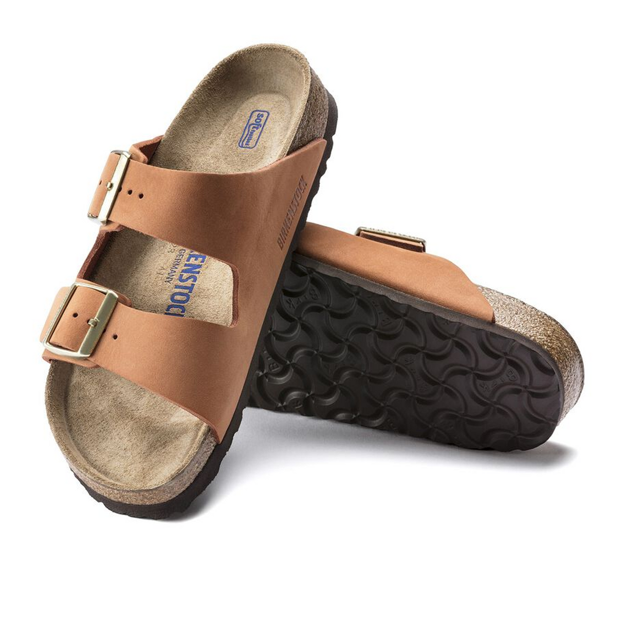 Birkenstock Arizona Soft Footbed Narrow Slide Sandal (Women) - Pecan Nubuck Sandals - Slide - The Heel Shoe Fitters