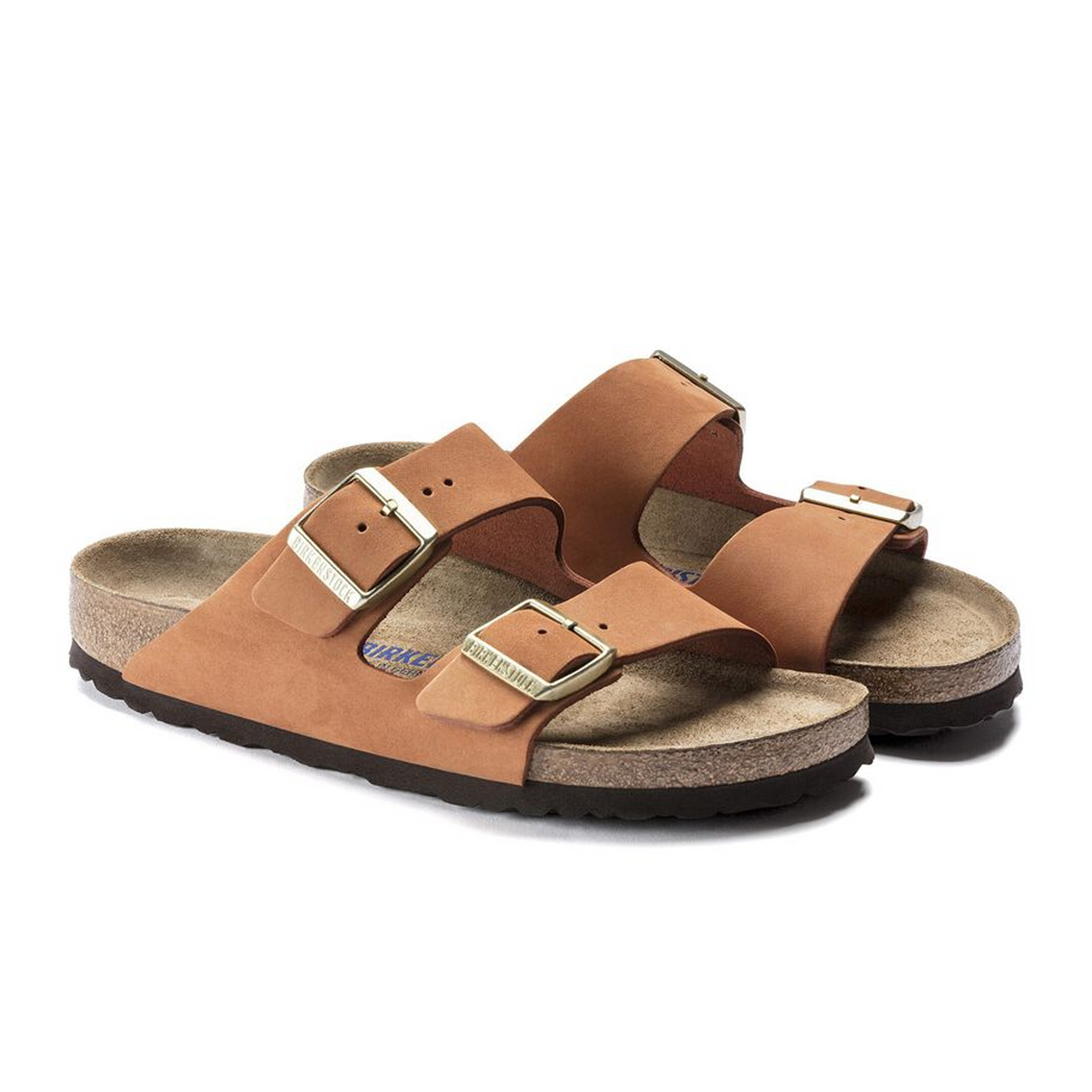 Birkenstock Arizona Soft Footbed Narrow Slide Sandal (Women) - Pecan Nubuck Sandals - Slide - The Heel Shoe Fitters