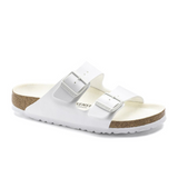 Birkenstock Arizona Slide Sandal (Women) - White/White Birko-Flor Sandals - Slide - The Heel Shoe Fitters