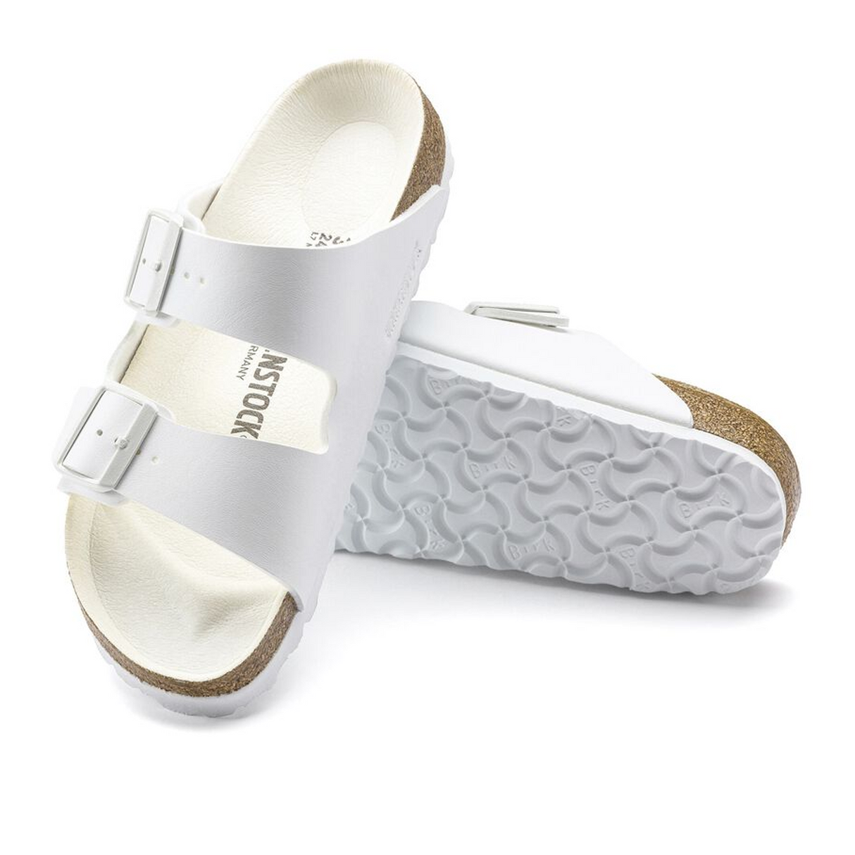 Birkenstock Arizona Slide Sandal (Women) - White/White Birko Birkenstock Arizona Slide Sandal (Women) - White/White Birko