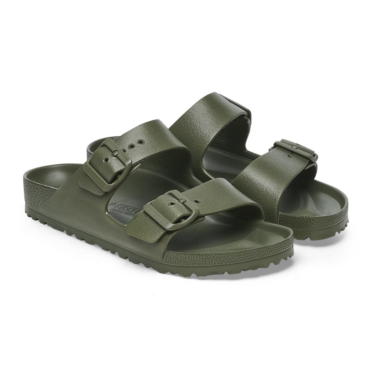 Birkenstock Arizona EVA Slide Sandal (Men) - Khaki/Green Buckle