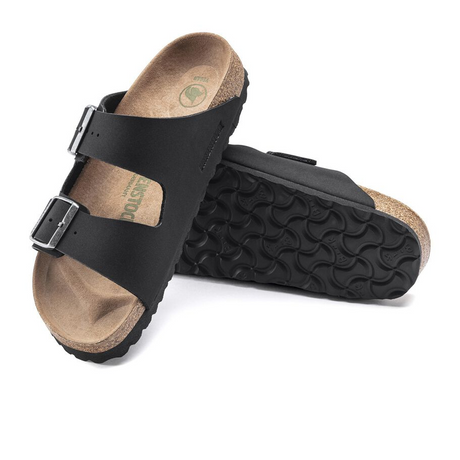 Birkenstock Arizona Vegan Slide Sandal (Women) - Black Birkibuc Sandals - Slide - The Heel Shoe Fitters