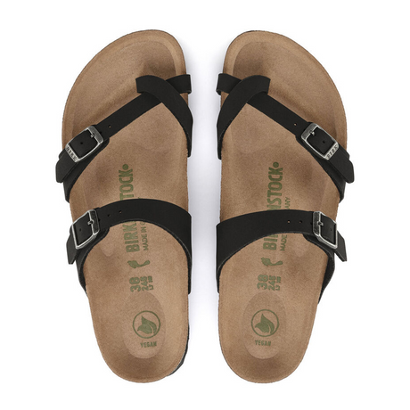 Birkenstock Mayari Vegan Sandal (Women) - Black Birko-Flor Sandals - Thong - The Heel Shoe Fitters