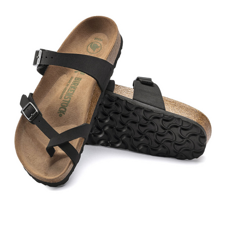 Birkenstock Mayari Vegan Sandal (Women) - Black Birko-Flor Sandals - Thong - The Heel Shoe Fitters