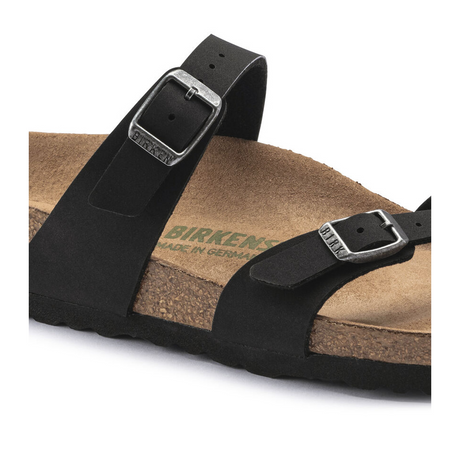 Birkenstock Mayari Vegan Sandal (Women) - Black Birko-Flor Sandals - Thong - The Heel Shoe Fitters