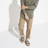 Birkenstock Arizona Soft Footbed Slide Sandal (Unisex) - Faded Khaki Oiled Leather Sandals - Slide - The Heel Shoe Fitters