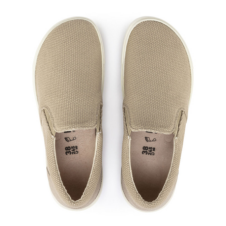 Birkenstock Oswego Narrow Slip On Sneaker (Women) - Sandcastle Canvas Dress-Casual - Slip Ons - The Heel Shoe Fitters