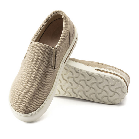 Birkenstock Oswego Narrow Slip On Sneaker (Women) - Sandcastle Canvas Dress-Casual - Slip Ons - The Heel Shoe Fitters