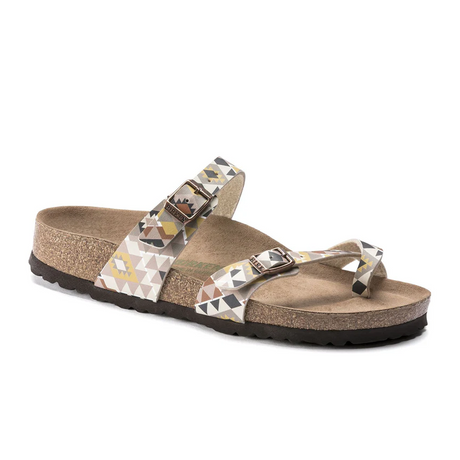 Birkenstock Mayari Vegan Sandal (Women) - Ethno Mocha Birko-Flor Sandals - Thong - The Heel Shoe Fitters