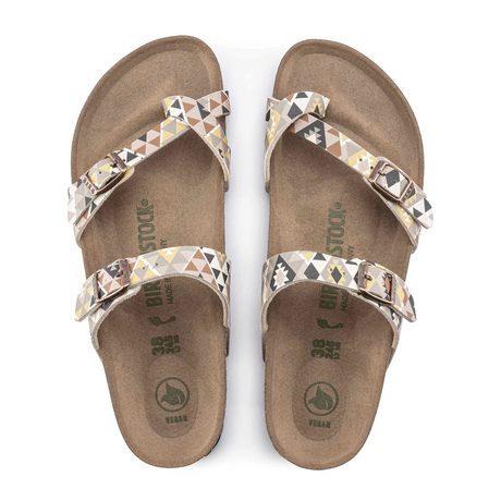 Birkenstock Mayari Vegan Sandal (Women) - Ethno Mocha Birko-Flor Sandals - Thong - The Heel Shoe Fitters