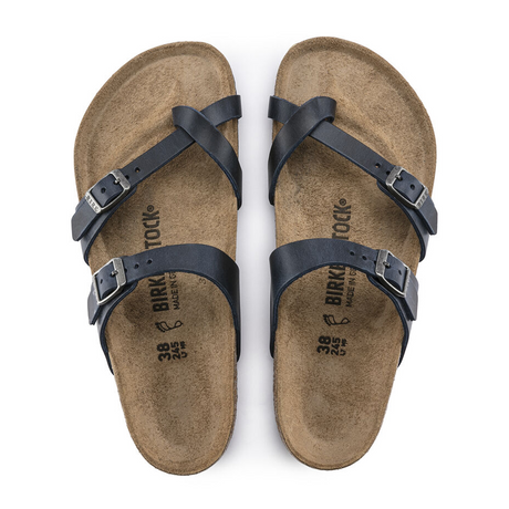 Birkenstock Mayari Sandal (Women) - Blue Oiled Leather Sandals - Slide - The Heel Shoe Fitters