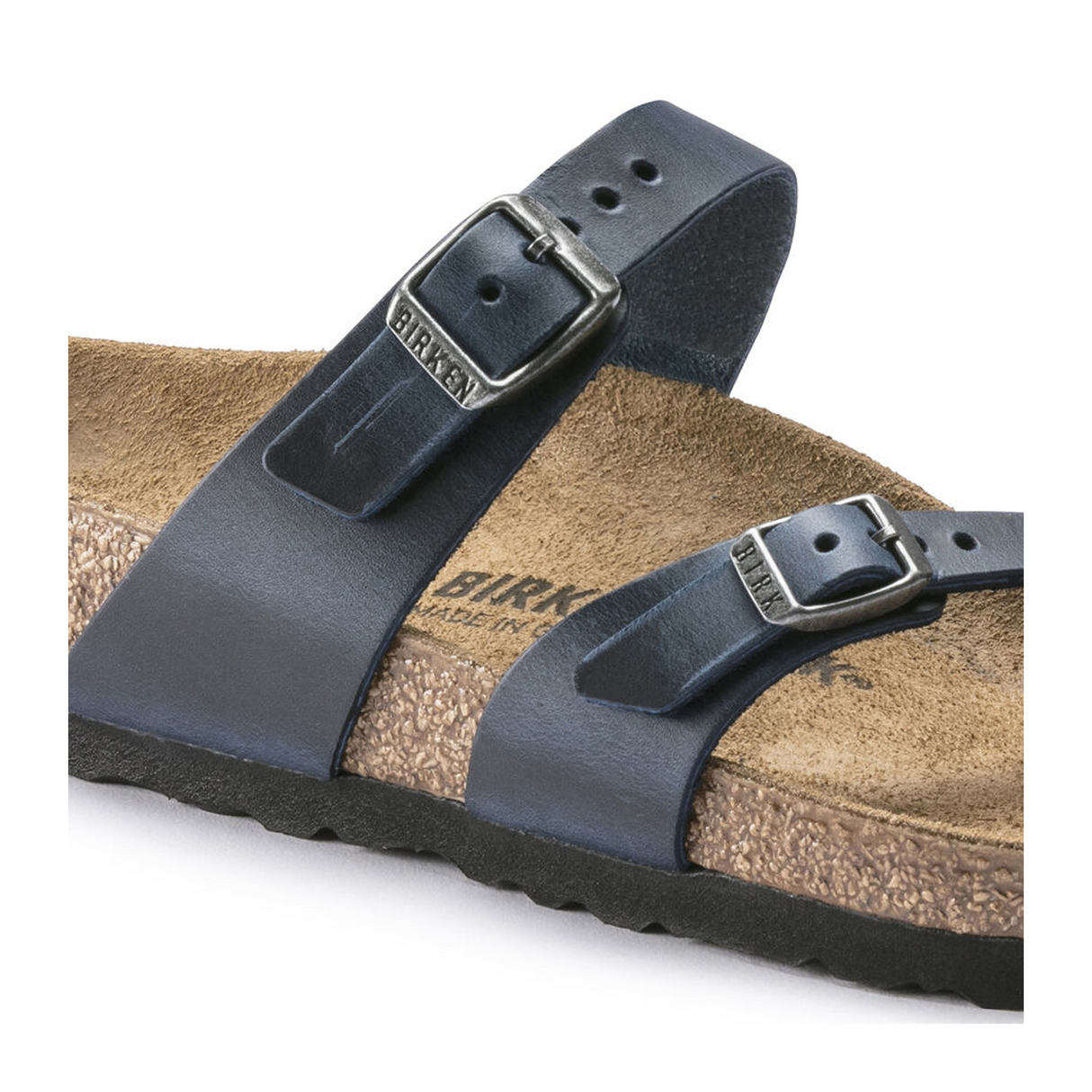 Birkenstock Mayari Sandal (Women) - Blue Oiled Leather Sandals - Slide - The Heel Shoe Fitters