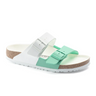 Birkenstock Arizona Split Slide Sandal (Women) - White/Bold Jade Birko-Flor Sandal - Slide - The Heel Shoe Fitters