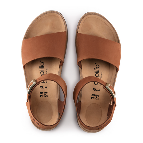 Birkenstock Glenda Wedge Sandal (Women) - Pecan Nubuck Sandals - Heel/Wedge - The Heel Shoe Fitters