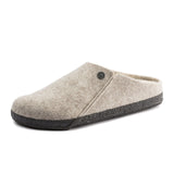 Birkenstock Zermatt Narrow Slipper (Women) - Eggshell Wool/Natural Shearling Dress-Casual - Slippers - The Heel Shoe Fitters