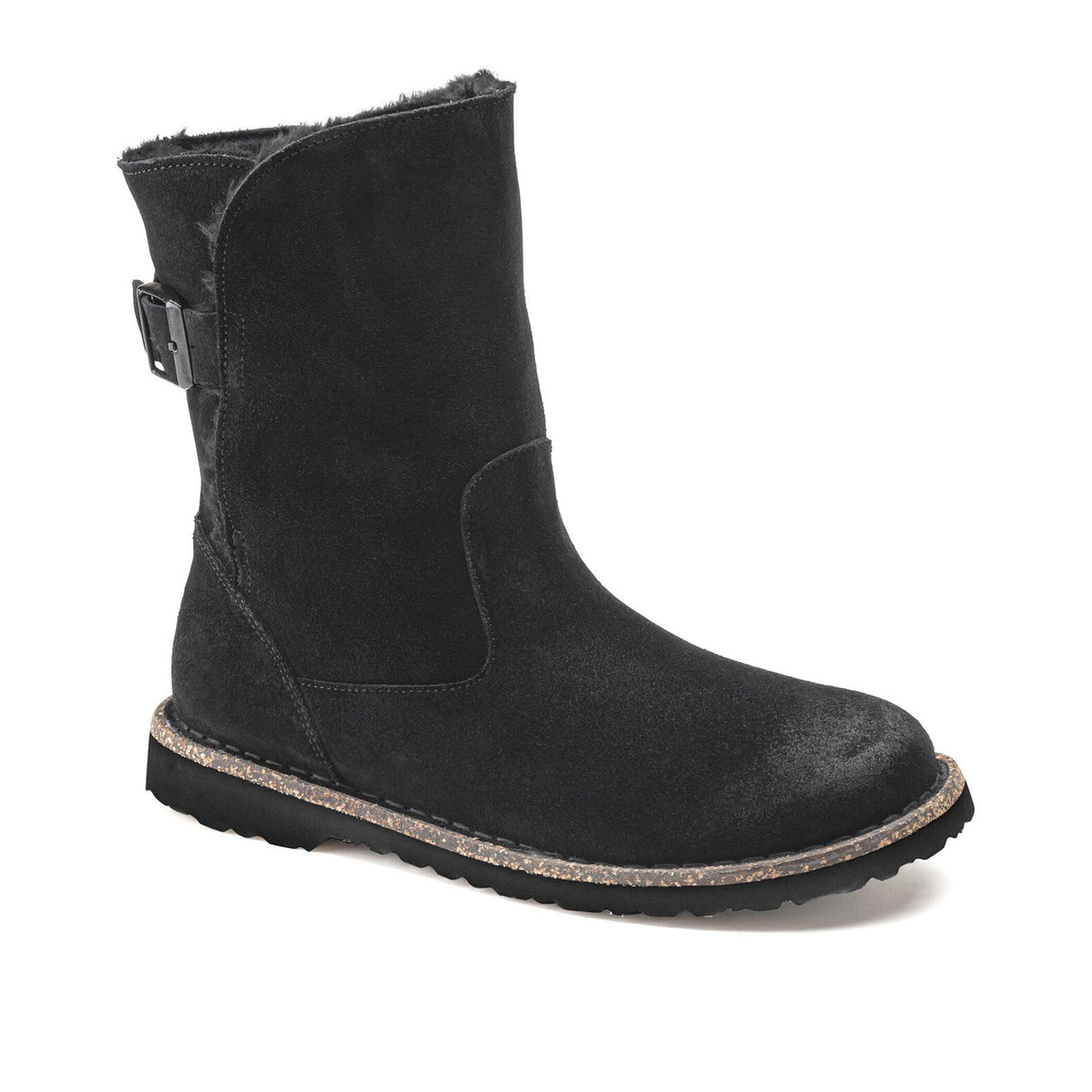 Birkenstock Uppsala Boot (Women) - Black Suede/Black Shearling Boots - Fashion - Mid Boot - The Heel Shoe Fitters