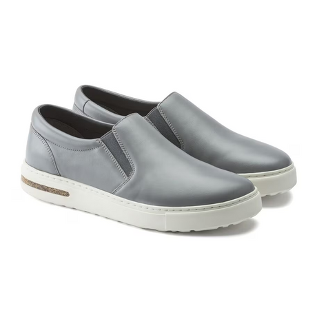 Birkenstock Oswego Narrow Slip On Sneaker (Women) - Gray Leather Dress-Casual - Slip On - The Heel Shoe Fitters