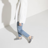 Birkenstock Oswego Slip On Sneaker (Men) - Gray Leather Athletic - Casual - Slip On - The Heel Shoe Fitters