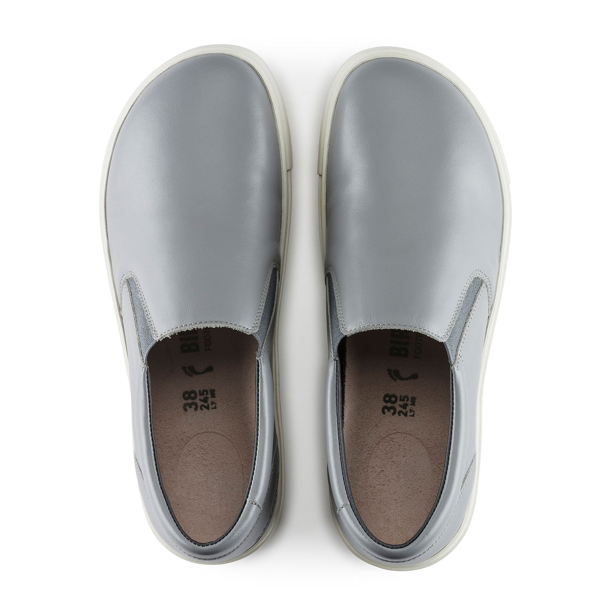 Birkenstock Oswego Slip On Sneaker (Men) - Gray Leather Athletic - Casual - Slip On - The Heel Shoe Fitters