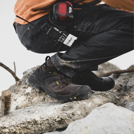 Keen Utility Dover 6" Composite Toe Work Boot (Men) - Dark Earth/Black Boots - Work - 6 Inch - The Heel Shoe Fitters