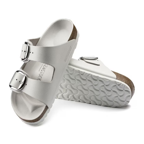 Birkenstock Arizona Big Buckle Slide Sandal (Women) - White Smooth Leather Sandal - Slide - The Heel Shoe Fitters