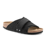 Birkenstock Kyoto Slide Sandal (Men) - Black Suede/Black Nubuck  - The Heel Shoe Fitters