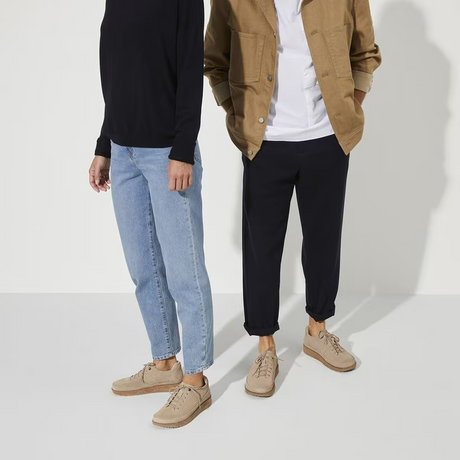 Birkenstock Honnef Low Lace Up (Unisex) - Light Sandcastle Perf Suede Dress-Casual - Lace Ups - The Heel Shoe Fitters