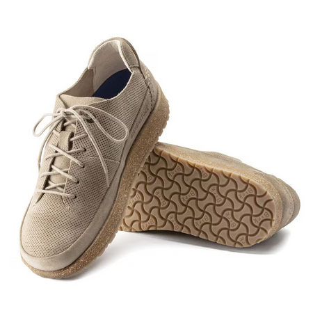 Birkenstock Honnef Low Lace Up (Unisex) - Light Sandcastle Perf Suede Dress-Casual - Lace Ups - The Heel Shoe Fitters