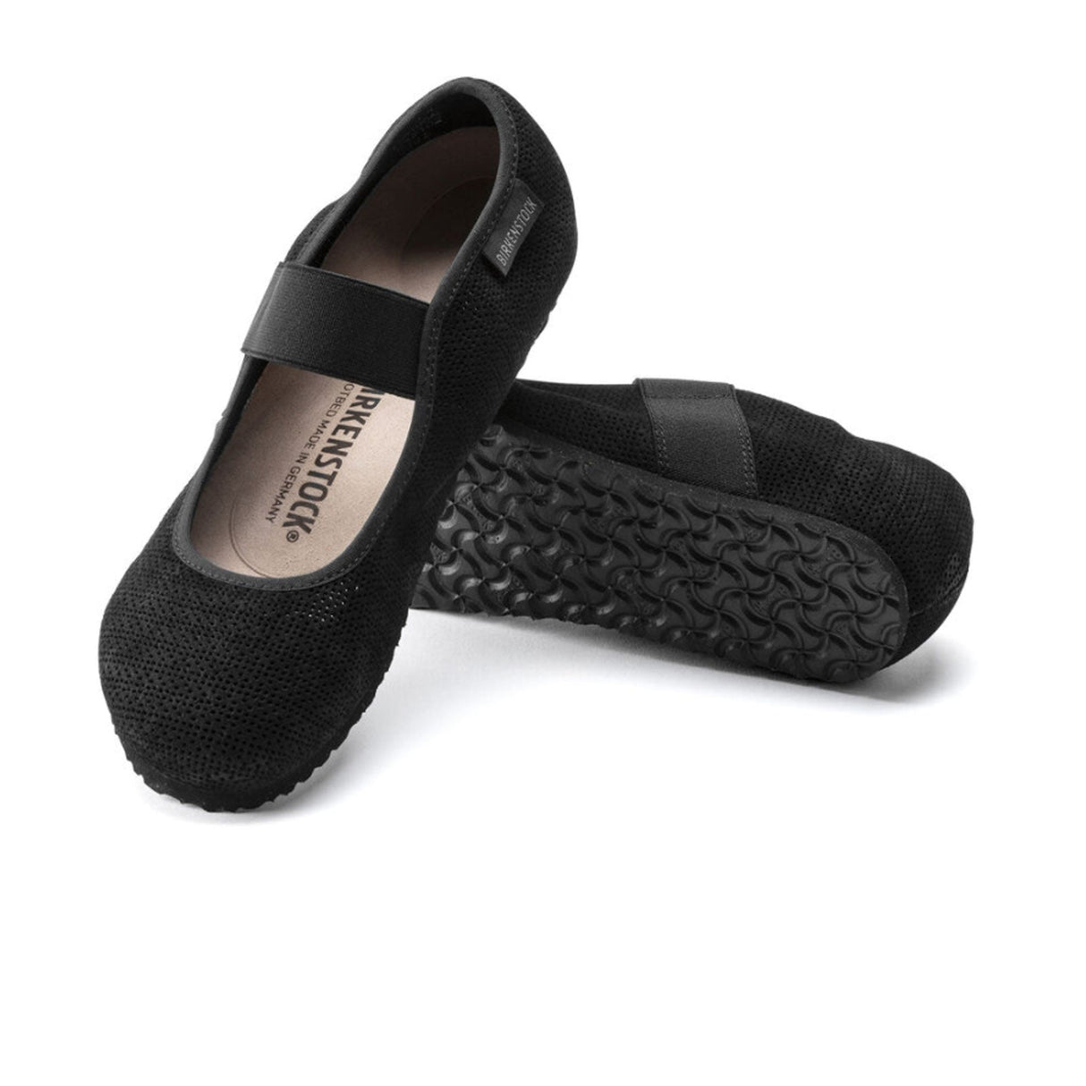 Birkenstock Tess Embossed Leather Narrow Mary Jane (Women) - Black Dress-Casual - Mary Janes - The Heel Shoe Fitters