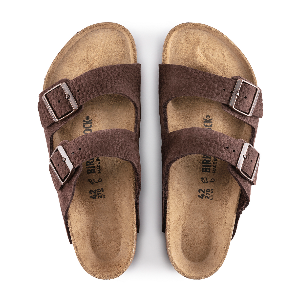 Birkenstock Arizona Slide Sandal (Men) - Desert Buck Roast Nubuck Sandals - Slide - The Heel Shoe Fitters