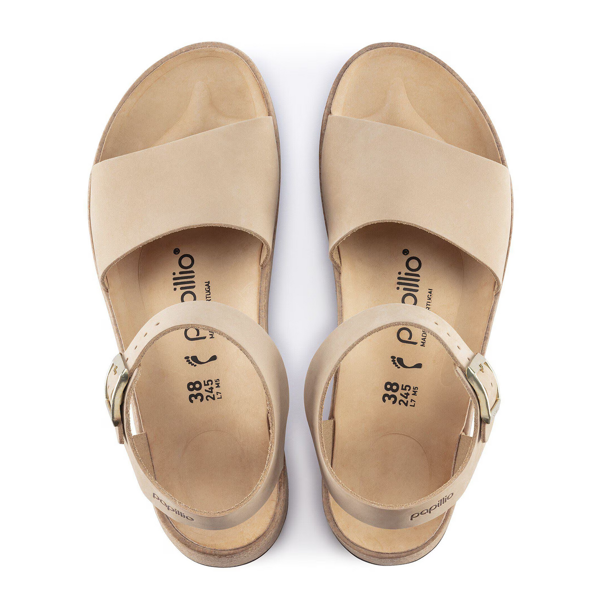 Birkenstock Glenda Narrow Wedge Sandal (Women) - Sandcastle Nubuck Leather Sandal - Heel/Wedge - The Heel Shoe Fitters