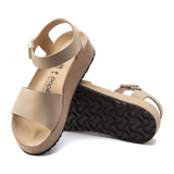 Birkenstock Glenda Narrow Wedge Sandal (Women) - Sandcastle Nubuck Leather Sandal - Heel/Wedge - The Heel Shoe Fitters