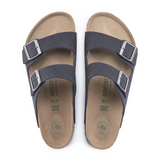 Birkenstock Arizona Vegan Slide Sandal (Men) - Desert Dust Indigo Blue Microfiber Sandal - Slide - The Heel Shoe Fitters