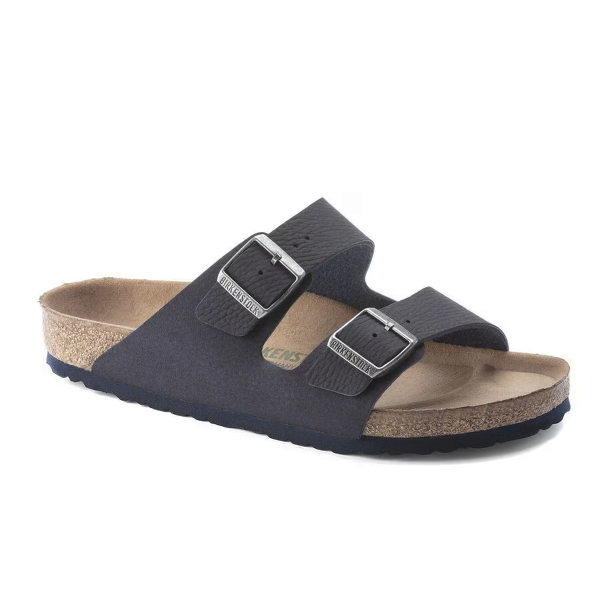 Birkenstock Arizona Vegan Slide Sandal (Men) - Desert Dust Indigo Blue Microfiber Sandal - Slide - The Heel Shoe Fitters