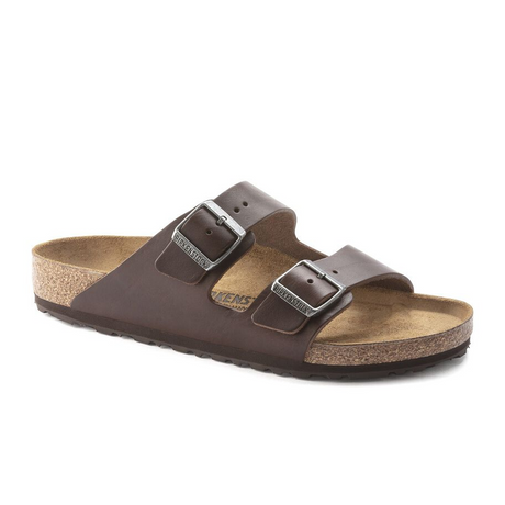 Birkenstock Arizona Grip Slide Sandal (Men) - Vintage Wood Roast Leather Sandals - Slide - The Heel Shoe Fitters