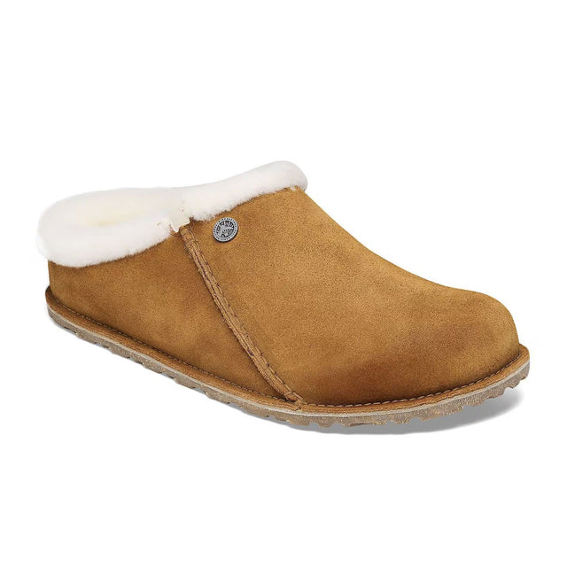 Birkenstock Zermatt Premium Slipper (Women) - Mink Suede/Natural Shearling Dress-Casual - Slipper - The Heel Shoe Fitters