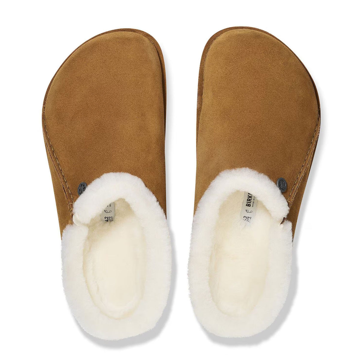 Birkenstock Zermatt Premium Slipper (Women) - Mink Suede/Natural Shearling Dress-Casual - Slipper - The Heel Shoe Fitters
