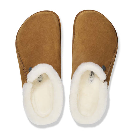 Birkenstock Zermatt Premium Slipper (Women) - Mink Suede/Natural Shearling Dress-Casual - Slipper - The Heel Shoe Fitters