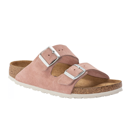 Birkenstock Arizona Soft Footbed Narrow Slide Sandal (Women) - Pink Clay Suede Sandals - Slide - The Heel Shoe Fitters