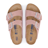 Birkenstock Arizona Soft Footbed Narrow Slide Sandal (Women) - Pink Clay Suede Sandals - Slide - The Heel Shoe Fitters