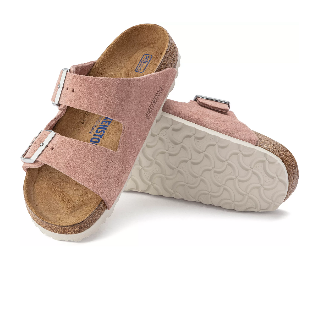 Birkenstock Arizona Soft Footbed Narrow Slide Sandal (Women) - Pink Clay Suede Sandals - Slide - The Heel Shoe Fitters