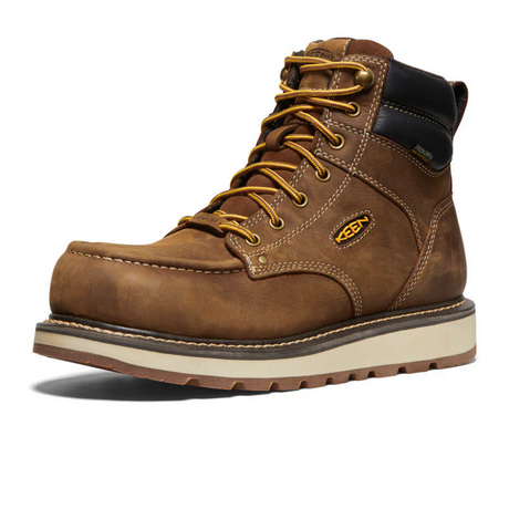 Keen Utility Cincinnati 6" Waterproof Carbon Fiber Toe Work Boot (Men) - Belgian/Sandshell Boots - Work - 6 Inch - The Heel Shoe Fitters