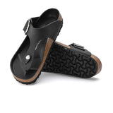 Birkenstock Gizeh Big Buckle Sandal (Women) - Black Oiled Leather Sandal - Thong - The Heel Shoe Fitters