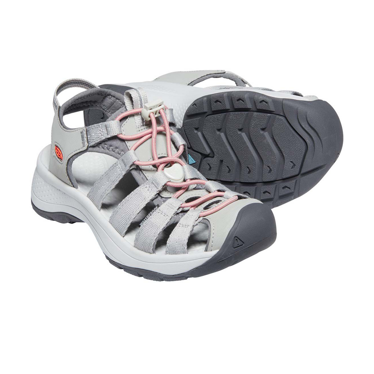 Keen Astoria West Active Sandal (Women) - Grey/Coral Sandals - Active - The Heel Shoe Fitters