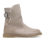 Birkenstock Uppsala Boot (Women) - Gray Taupe Suede/Soft Pink Shearling Boots - Fashion - Mid Boot - The Heel Shoe Fitters